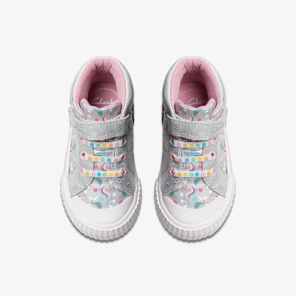 Foxing Halo Hi Toddler Silver | Clarks Discount