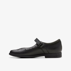 Lock Magic Kid Black Leather | Clarks Onsale