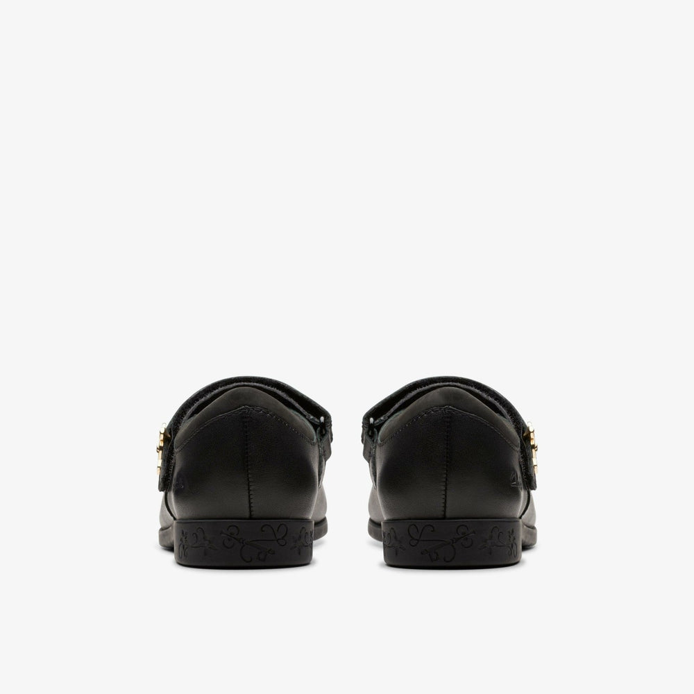 Lock Magic Kid Black Leather | Clarks Onsale