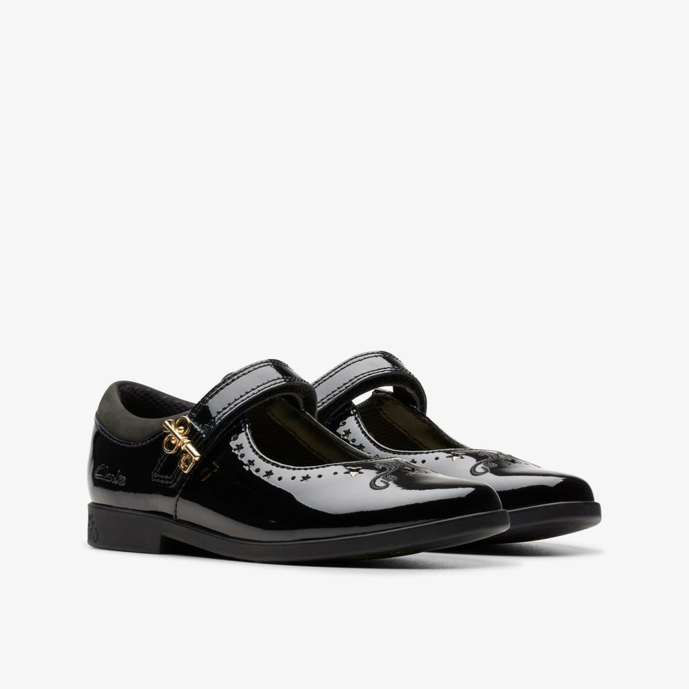 Lock Magic Kid Black Patent | Clarks Sale