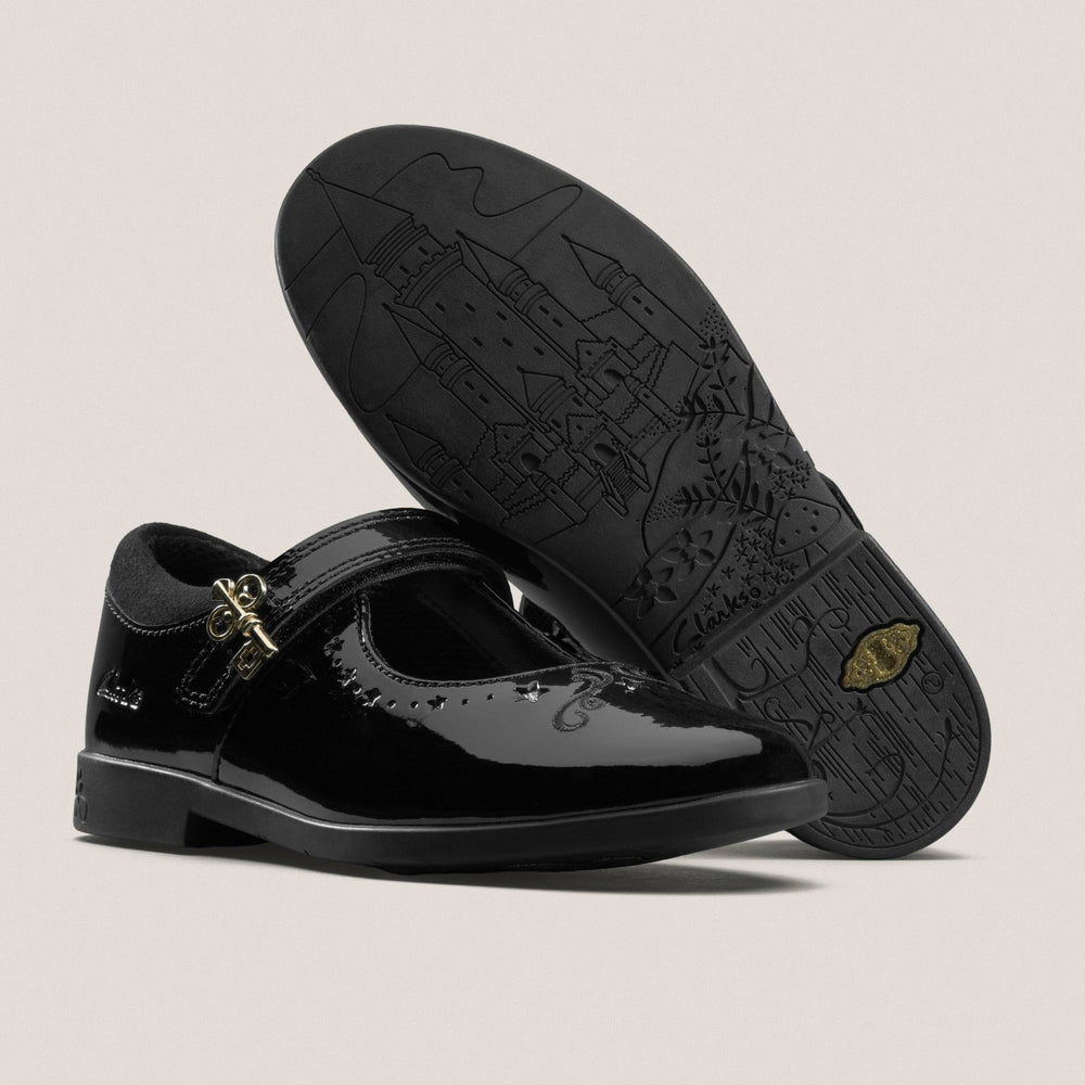 Lock Magic Kid Black Patent | Clarks Sale