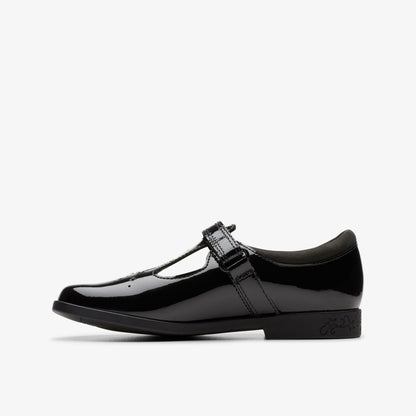 Lock Shine Kid Black Patent | Clarks For Sale