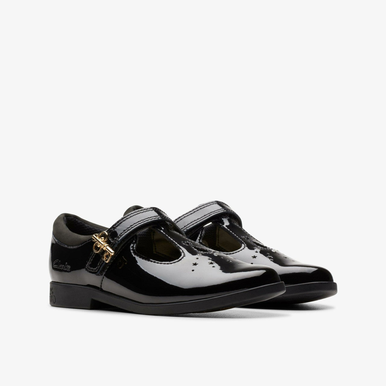 Lock Shine Kid Black Patent | Clarks For Sale