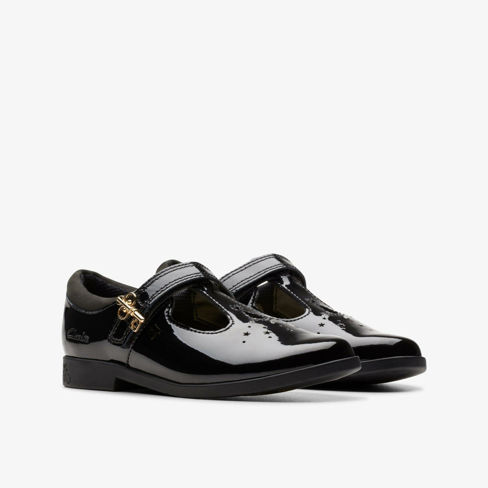 Lock Shine Kid Black Patent | Clarks For Sale