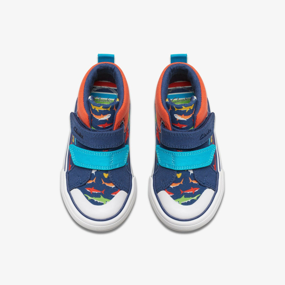 Foxing Save Hi Toddler Navy Print | Clarks Sale