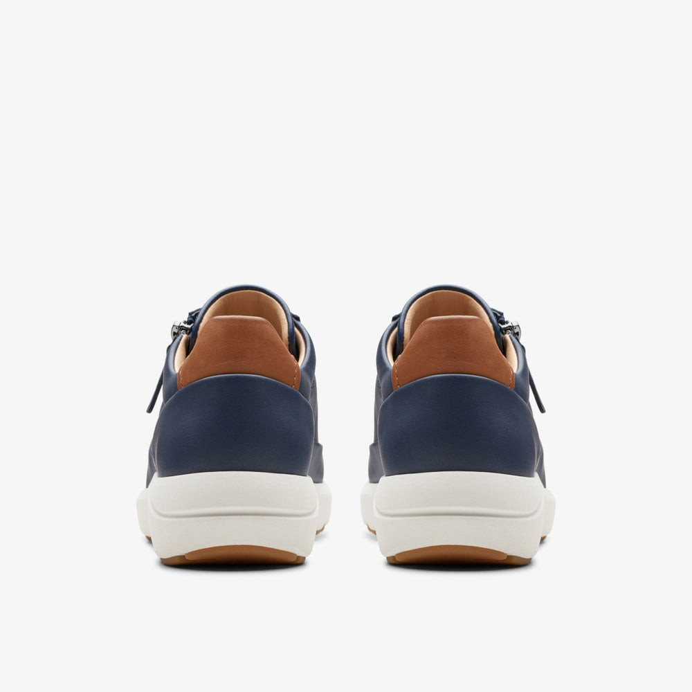 Tivoli Zip Navy Leather | Clarks