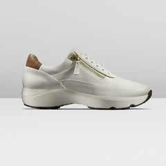 Tivoli Zip Off White Leather | Clarks US