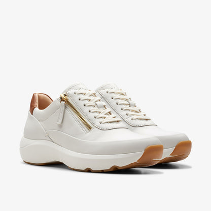 Tivoli Zip Off White Leather | Clarks US