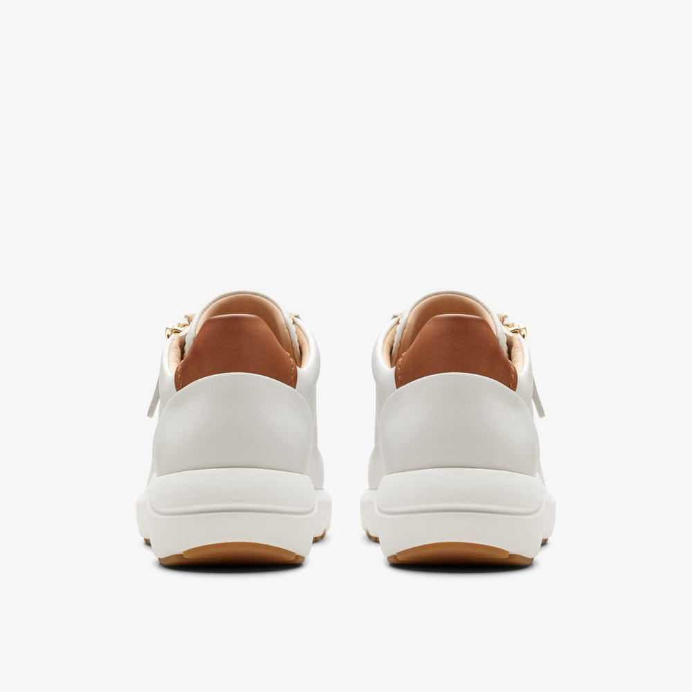 Tivoli Zip Off White Leather | Clarks US