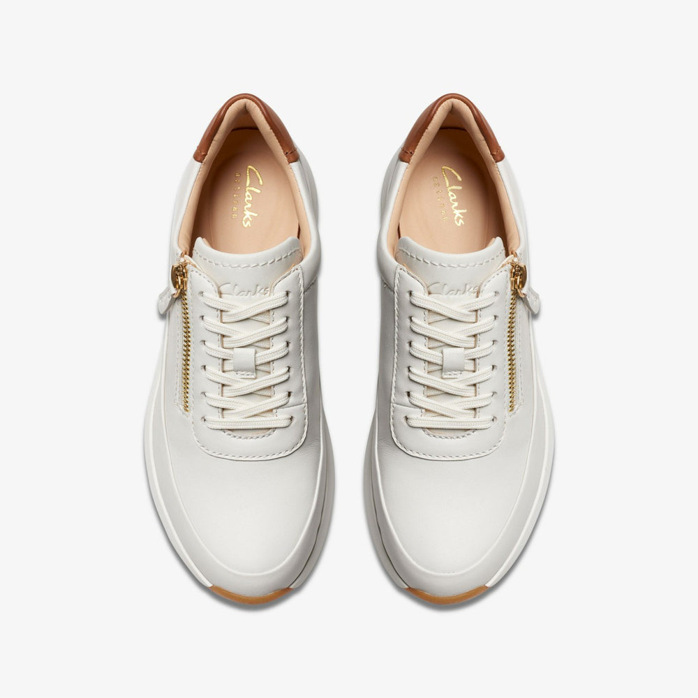 Tivoli Zip Off White Leather | Clarks US