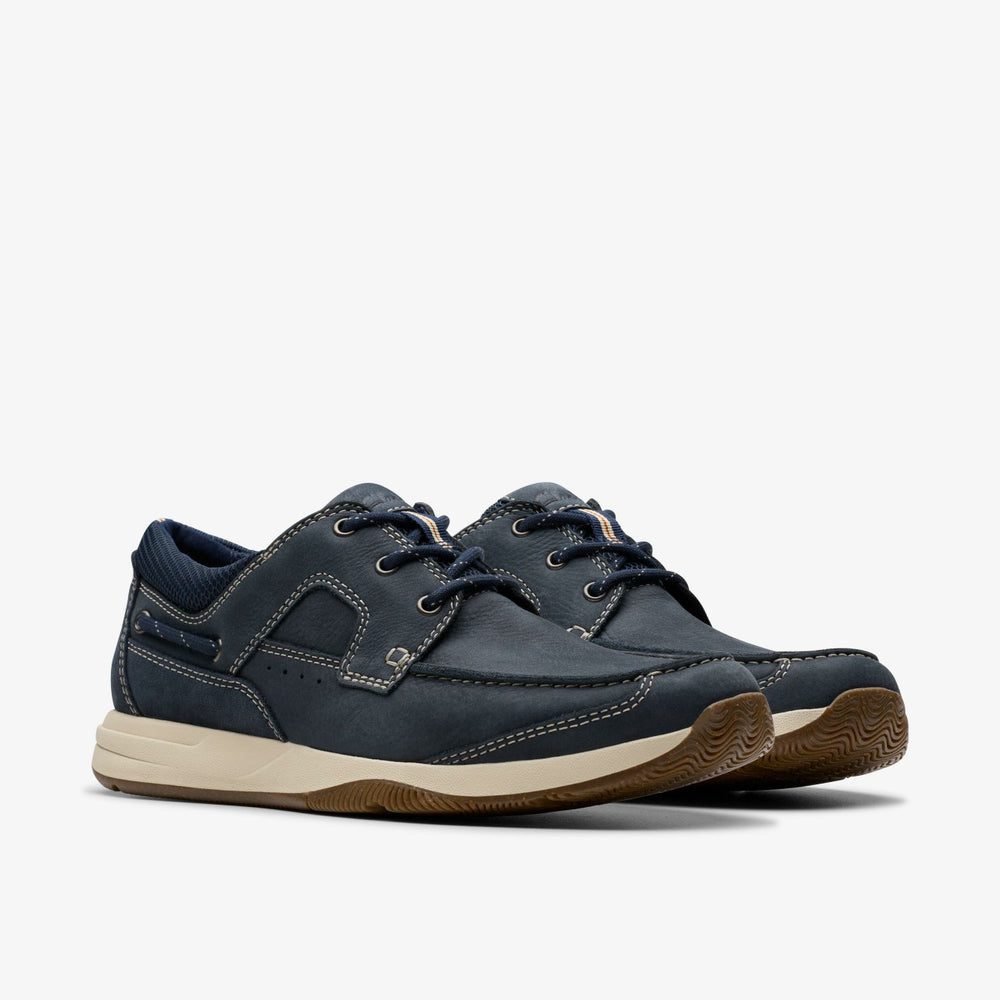 Sailview Lace Navy Nubuck | Clarks US