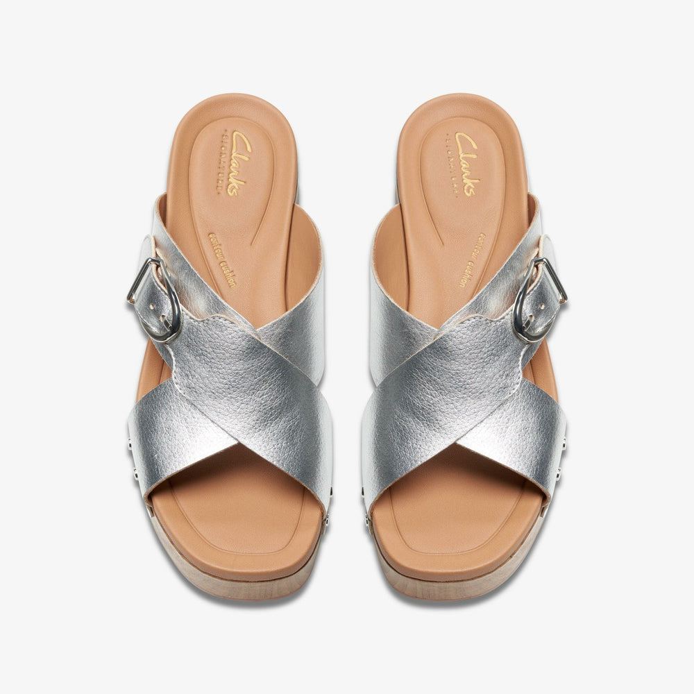 Sivanne Walk Silver Leather | Clarks Onsale
