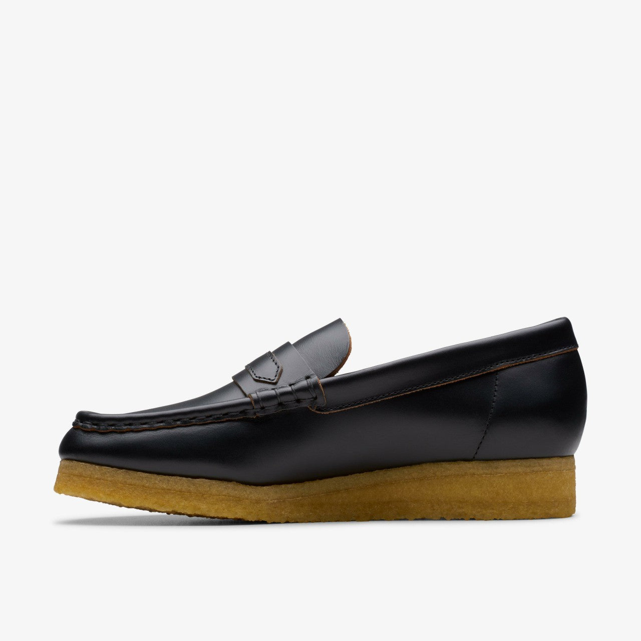 Wallabee Loafer Black Smooth Leather | Clarks