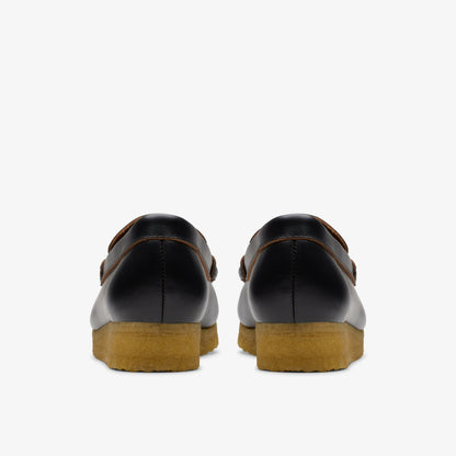 Wallabee Loafer Black Smooth Leather | Clarks