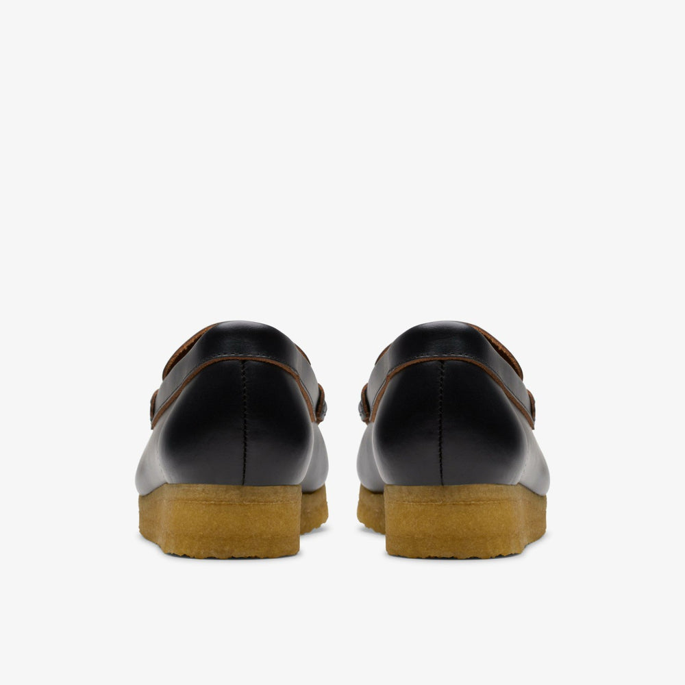 Wallabee Loafer Black Smooth Leather | Clarks