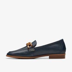Sarafyna Iris Loafer Navy Leather | Clarks Discount