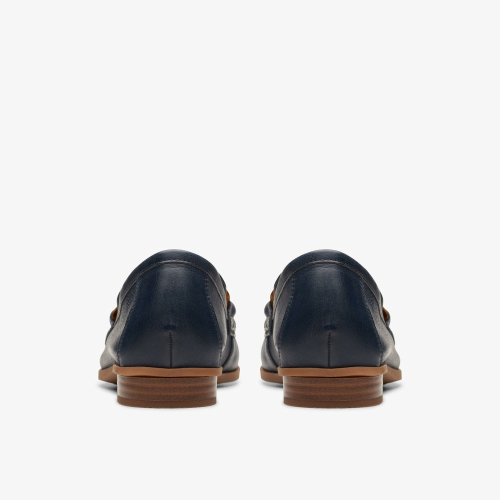 Sarafyna Iris Loafer Navy Leather | Clarks Discount