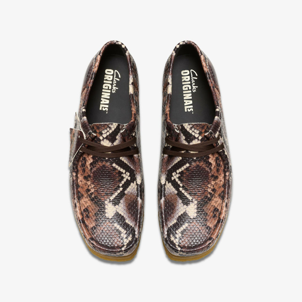 Wallabee Brown Snake Print | Clarks Onsale