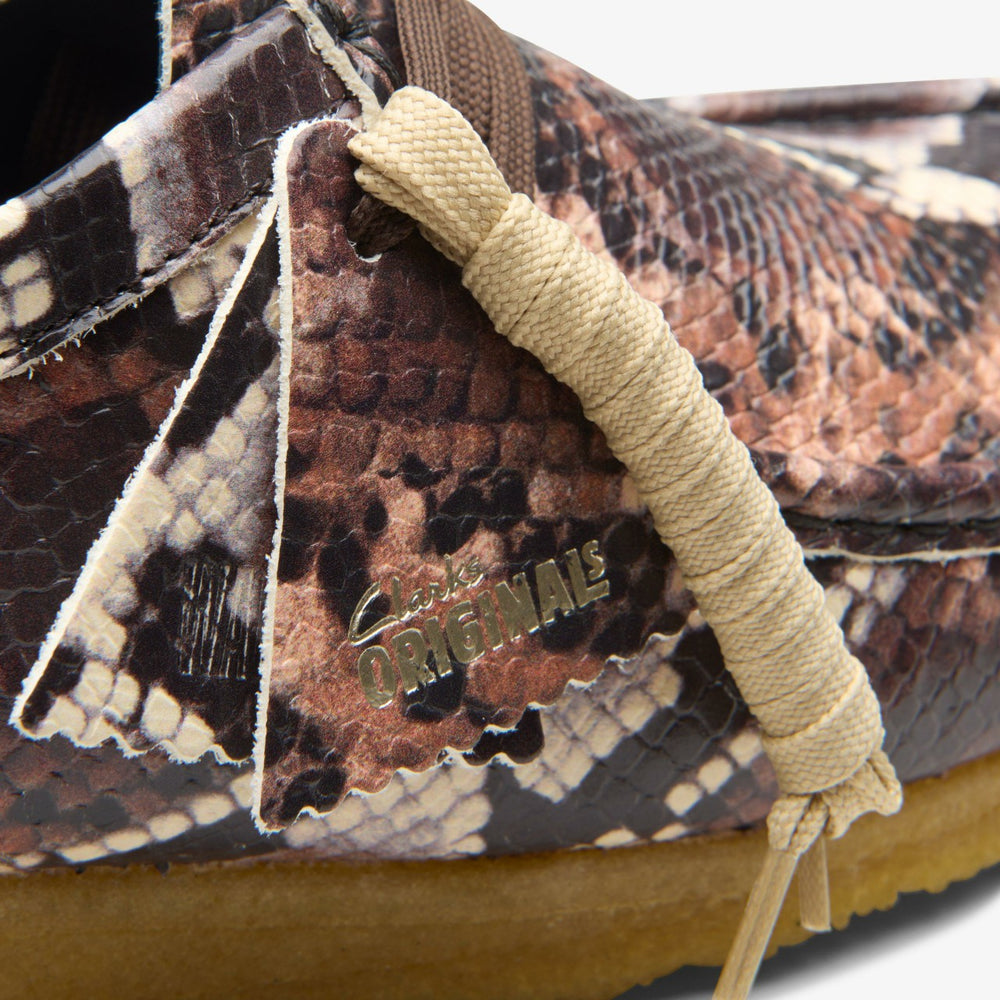 Wallabee Brown Snake Print | Clarks Onsale
