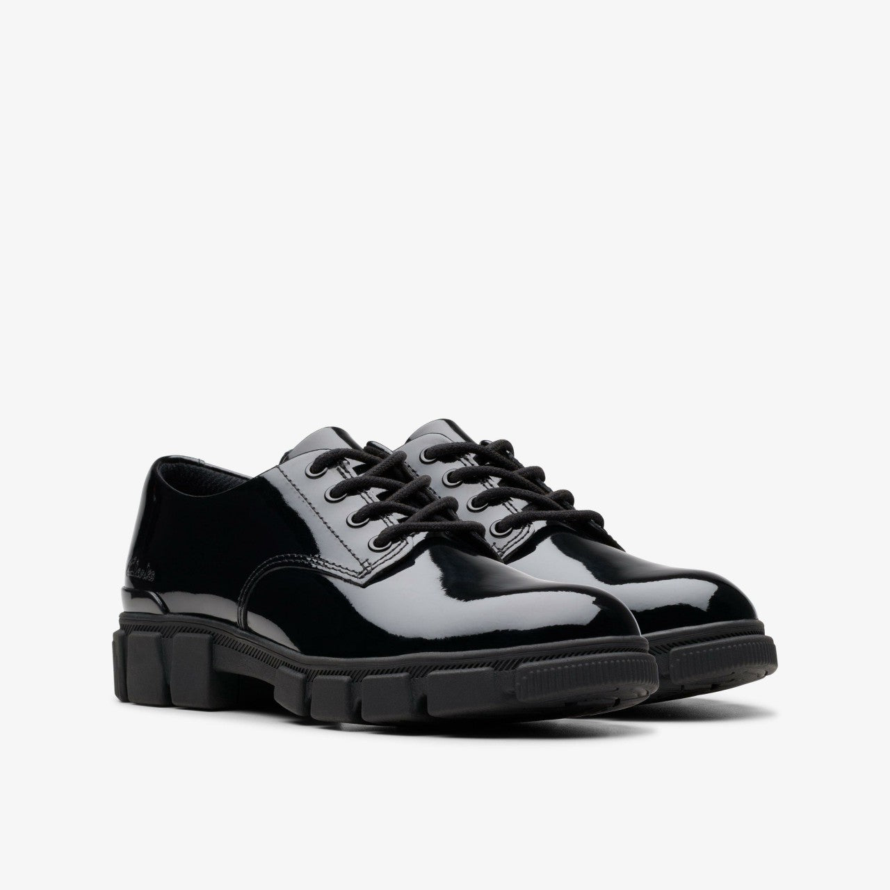 Evyn Lace Kid Black Patent | Clarks US