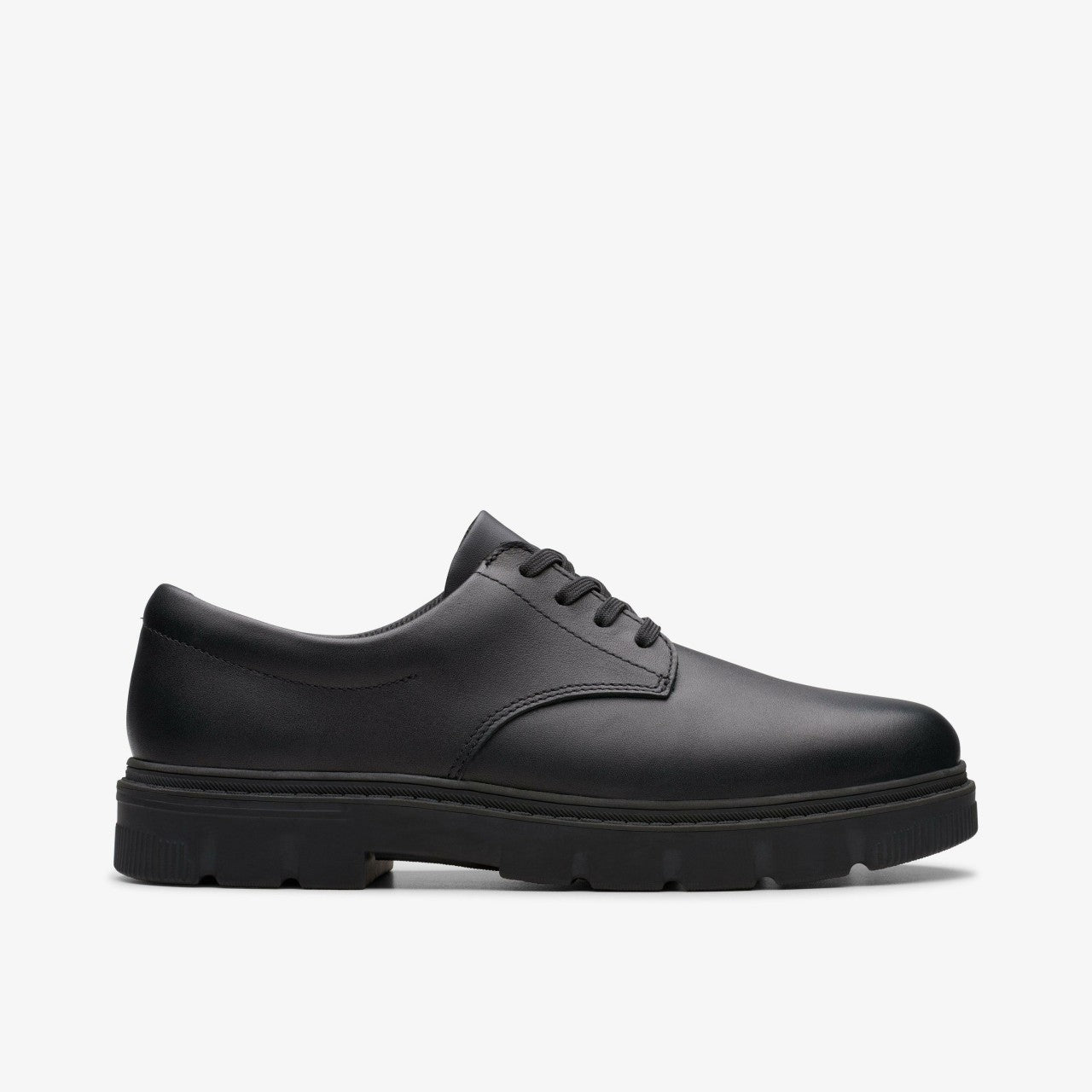 Lorcam Loop Youth Black Leather | Clarks Discount