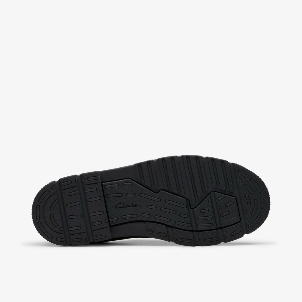 Lorcam Loop Youth Black Leather | Clarks Discount