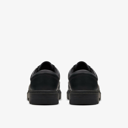 Lorcam Edge Youth Black Leather | Clarks Onsale