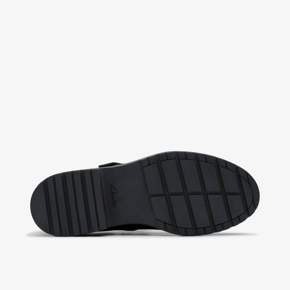 Loxham Bar Youth Black Patent | Clarks US