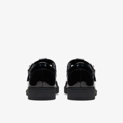 Loxham Bar Youth Black Patent | Clarks US
