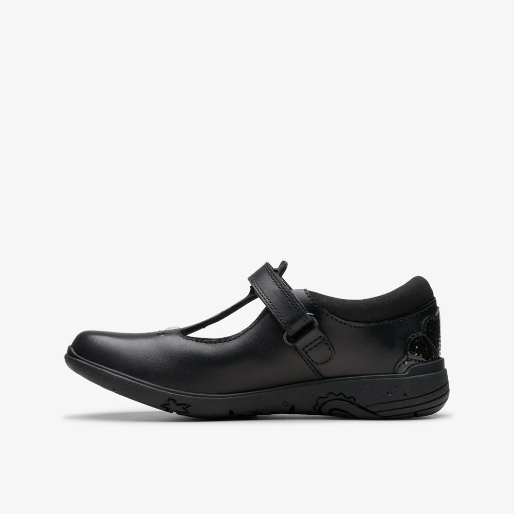 Relda Gem Kid Black Leather | Clarks For Sale