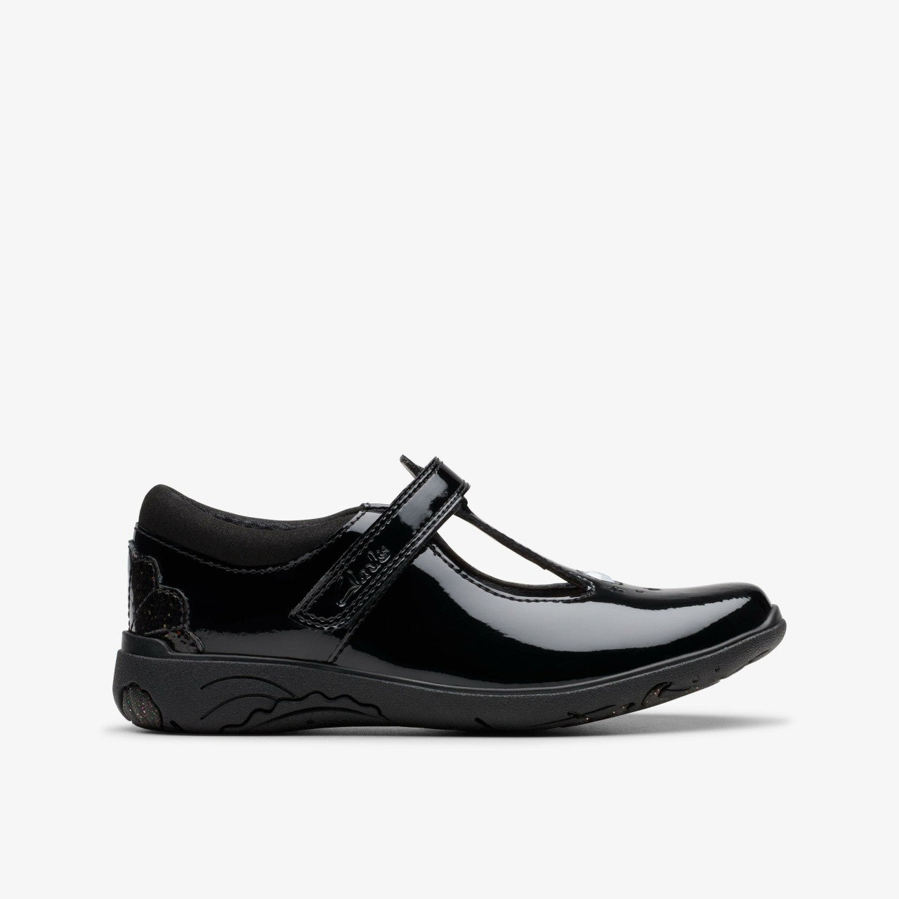 Relda Gem Kid Black Patent | Clarks US