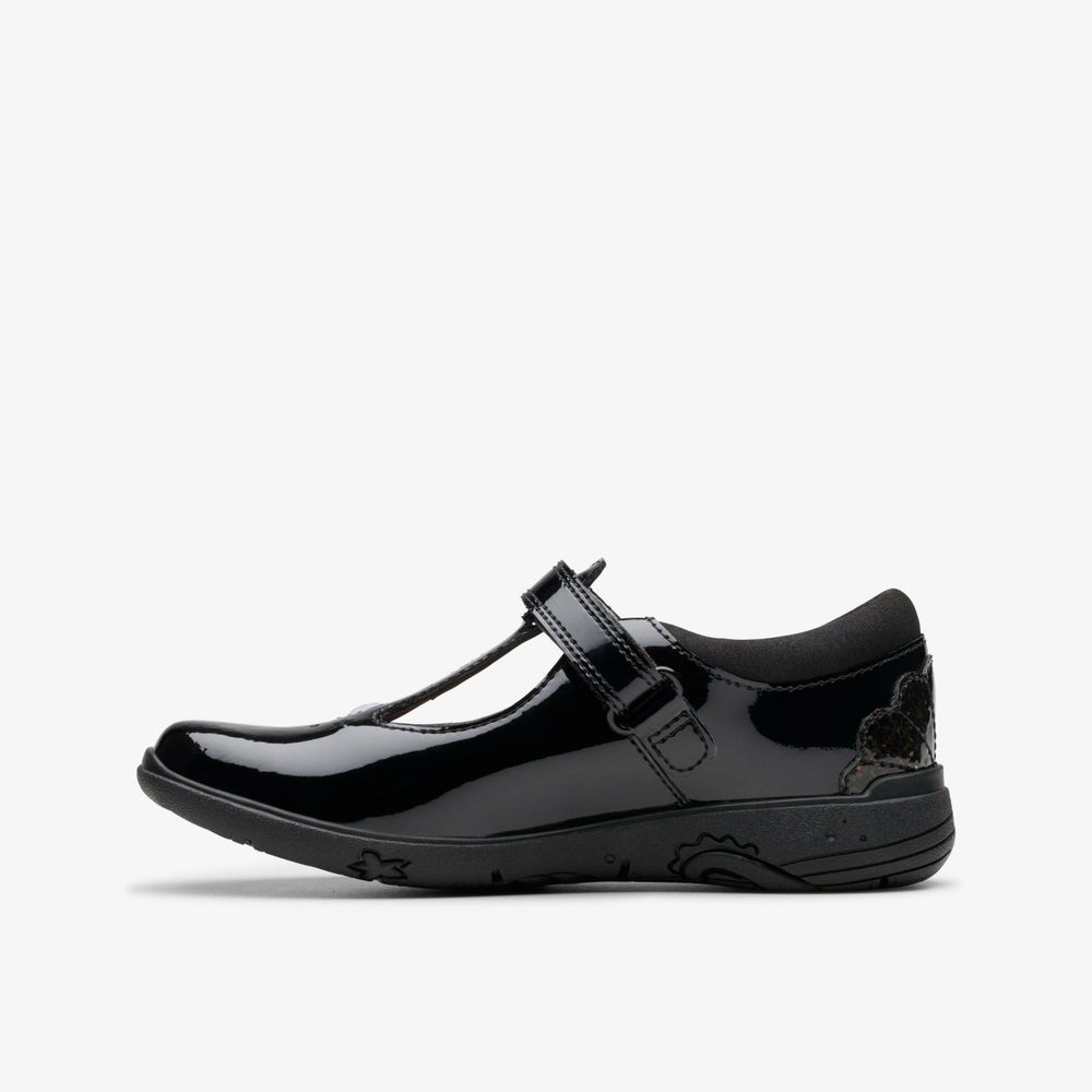 Relda Gem Kid Black Patent | Clarks US