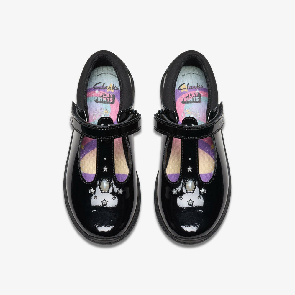 Relda Gem Kid Black Patent | Clarks US
