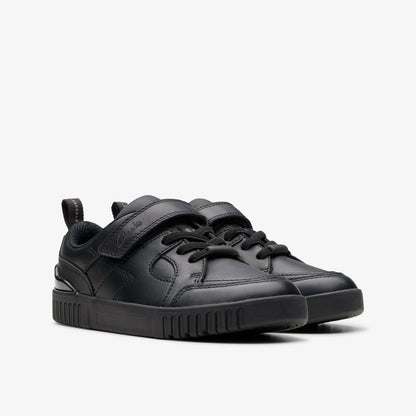 Oslo Flare Kid Black Leather | Clarks For Sale