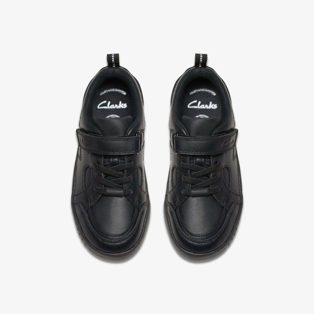 Oslo Flare Kid Black Leather | Clarks For Sale