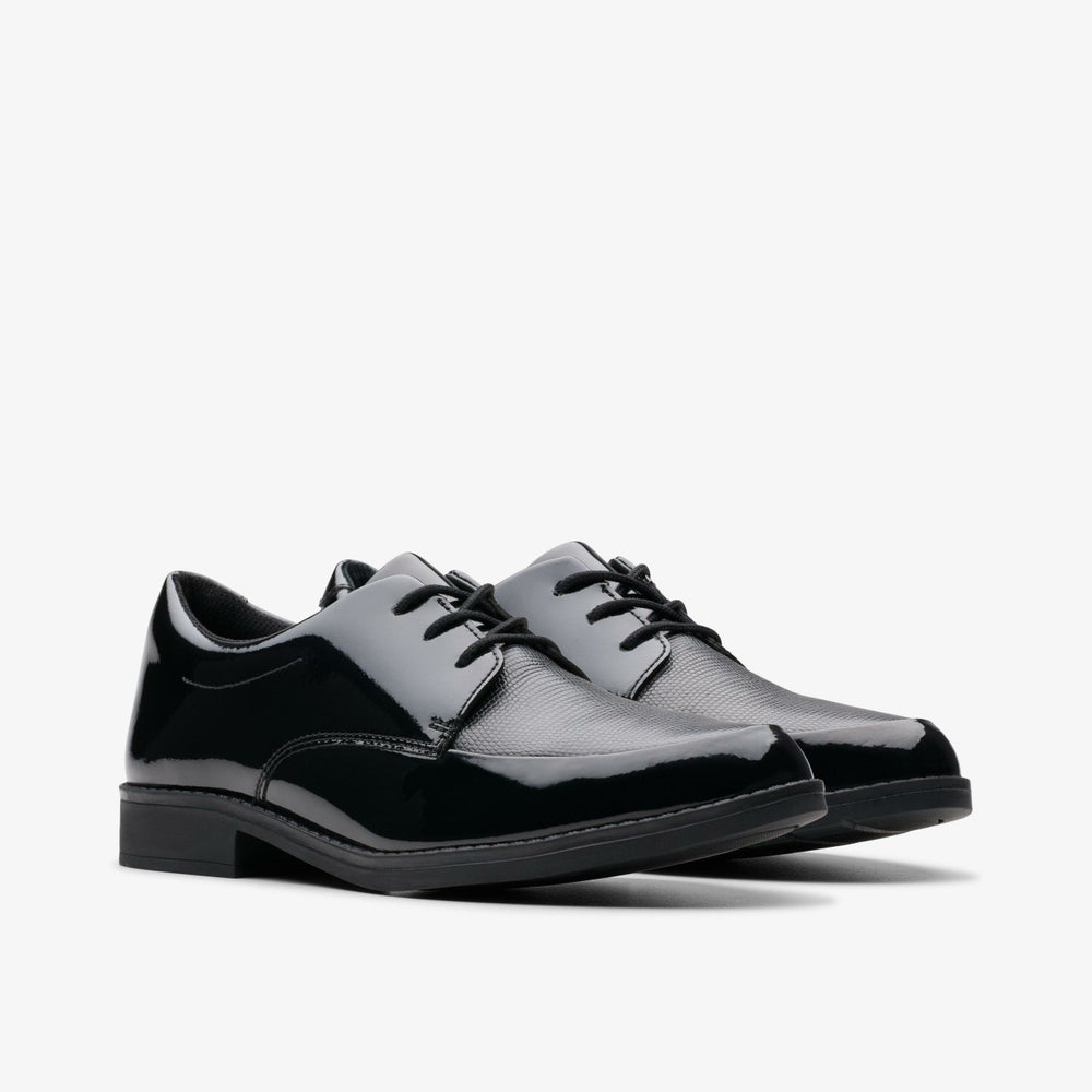 Aubrie Dress Youth Black Patent | Clarks For Sale