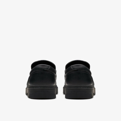 Lorcam Craft Youth Black Leather | Clarks Onsale