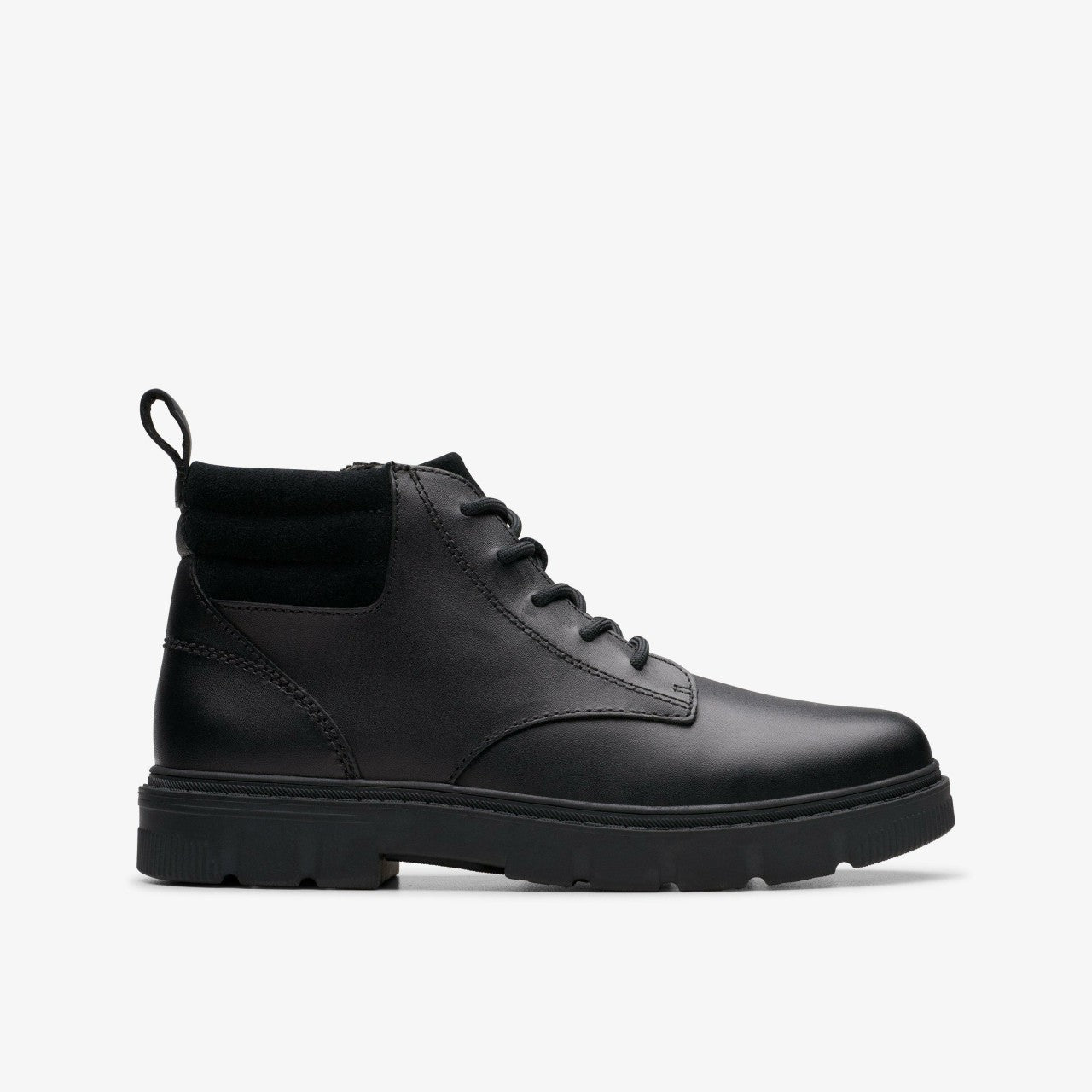 Lorcam Trail Older Black Leather | Clarks Discount