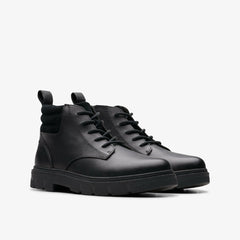 Lorcam Trail Older Black Leather | Clarks Discount