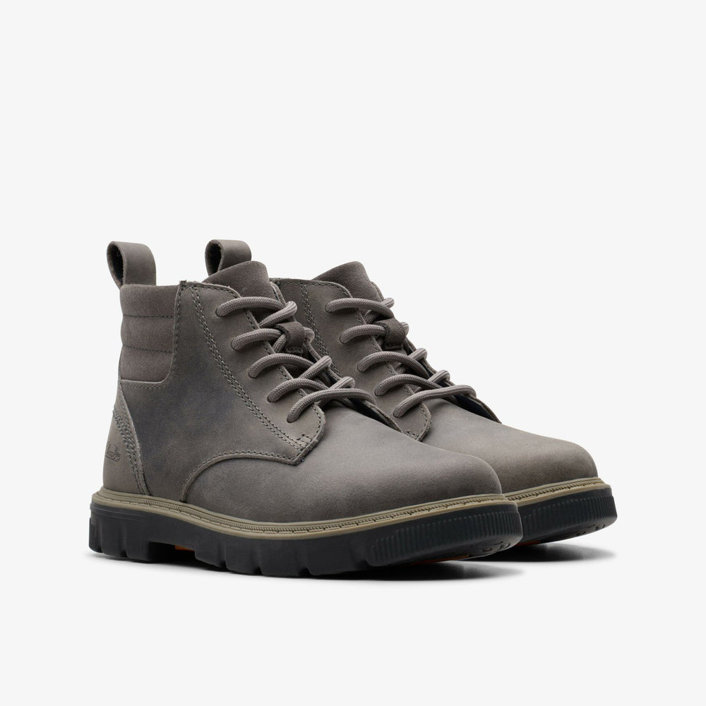 Lorcam Trail Older Dark Grey | Clarks