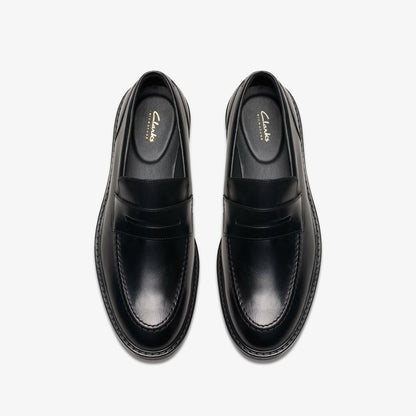 Aldwin Step Loafer Black Leather | Clarks Onsale