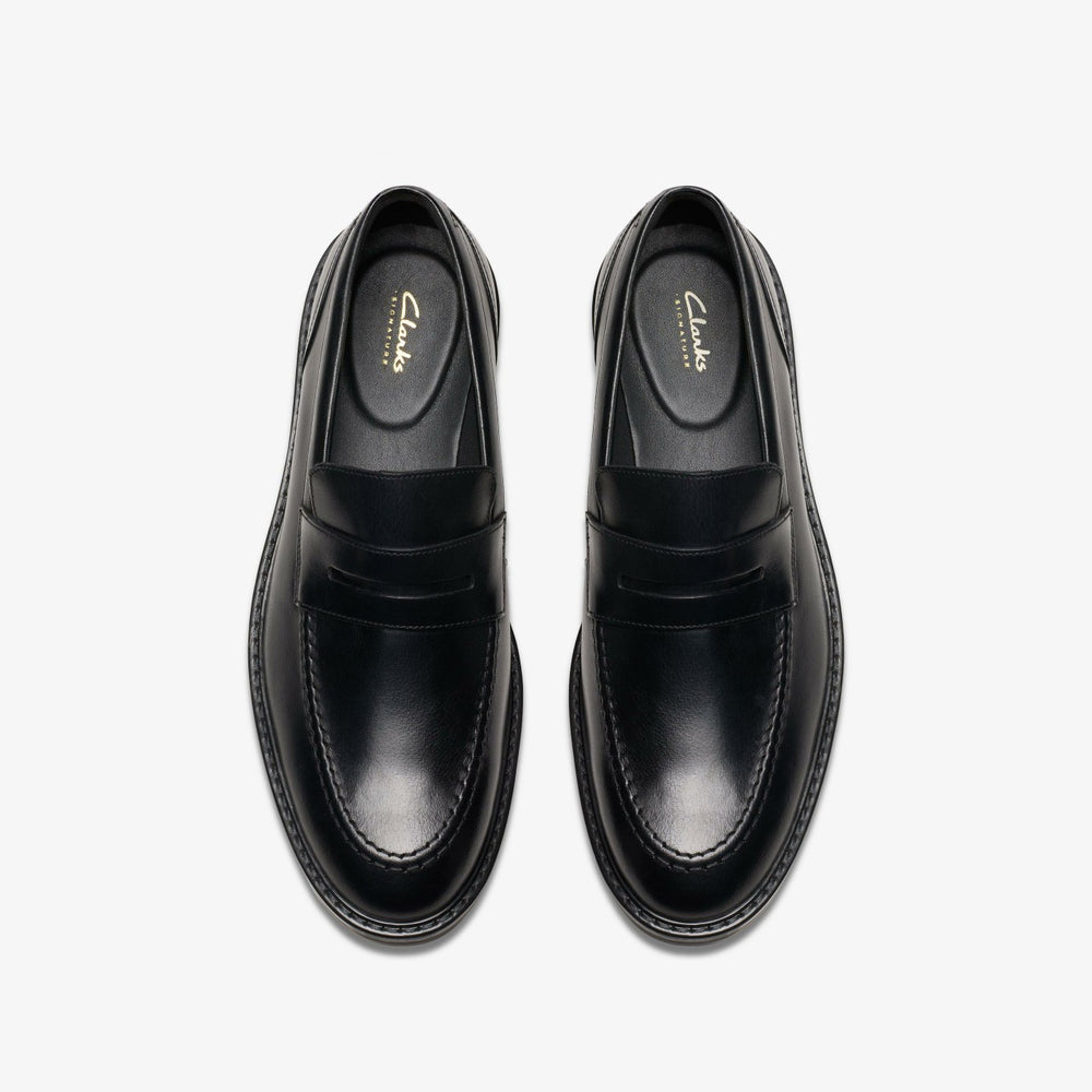 Aldwin Step Loafer Black Leather | Clarks Onsale