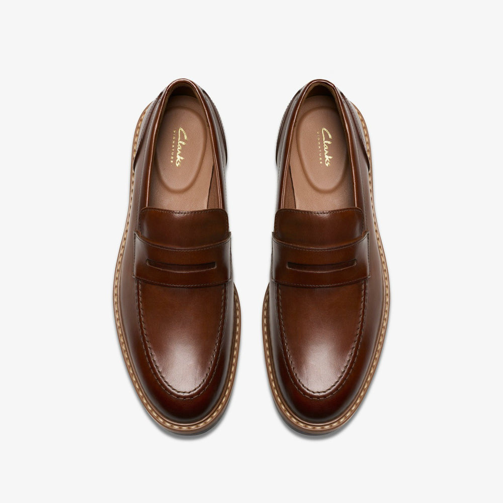 Aldwin Step Loafer Mid Tan Leather | Clarks For Sale