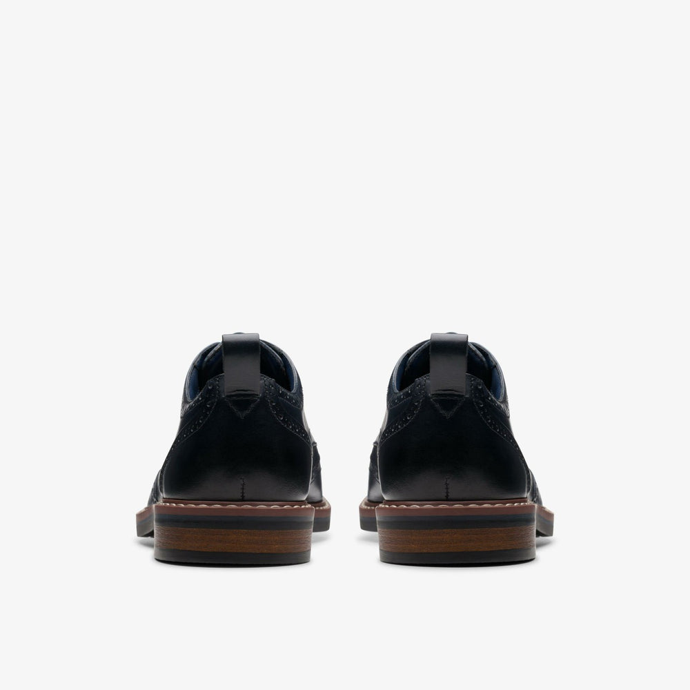 Aldwin Limit Brogue Navy Leather | Clarks Onsale