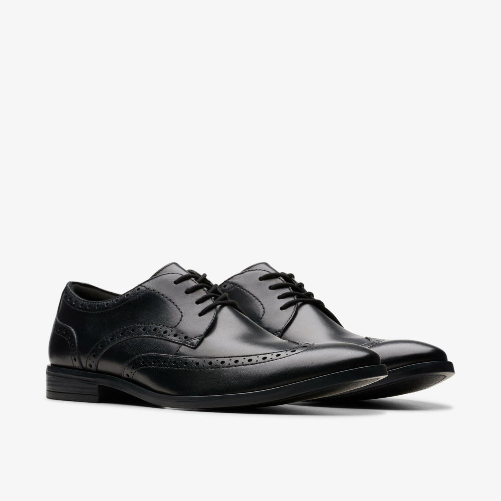 Brandon Limit Brogue Black Leather | Clarks