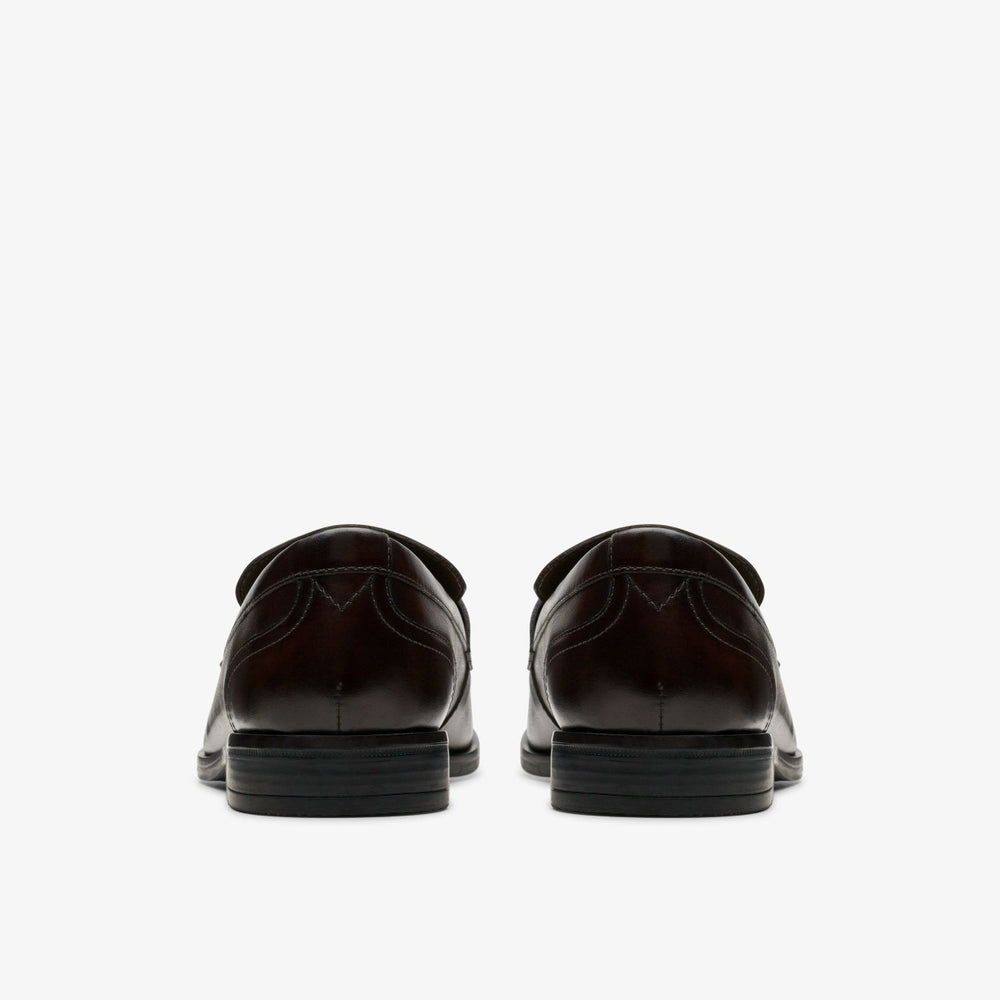 Brandon Step Loafer Dark Brown Leather | Clarks US