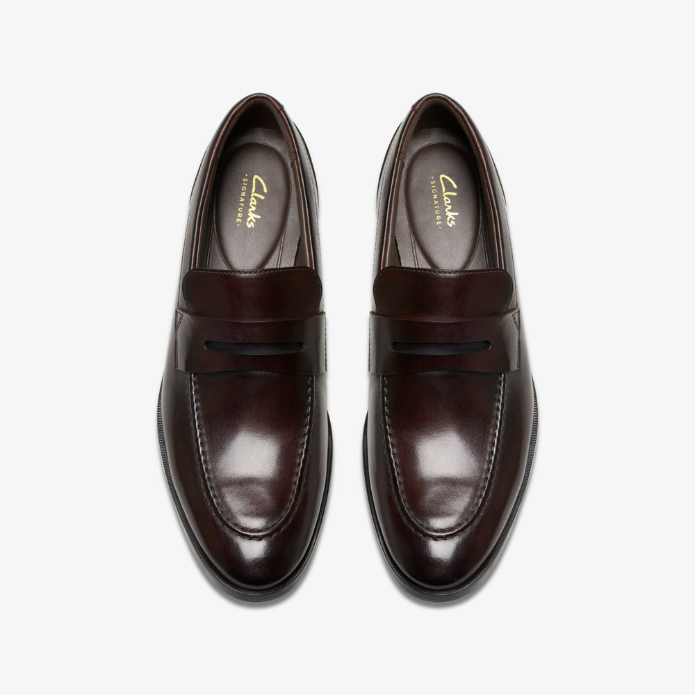 Brandon Step Loafer Dark Brown Leather | Clarks US