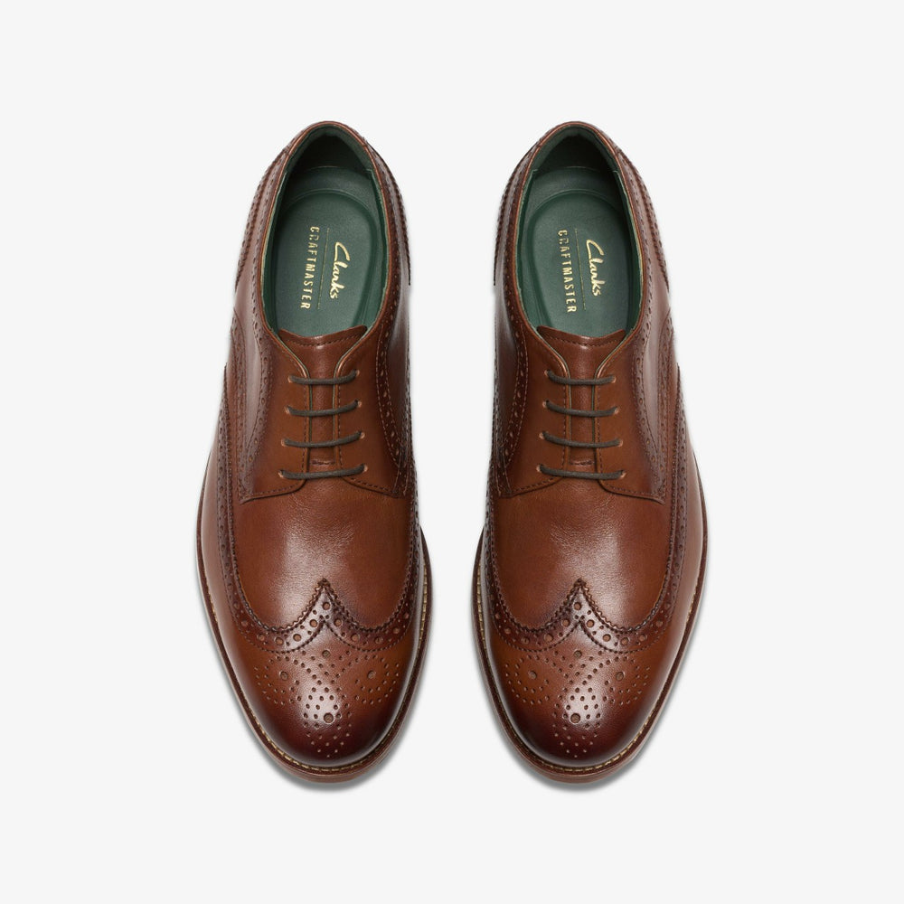 Craft James Tip Brogue Mid Tan Leather | Clarks For Sale