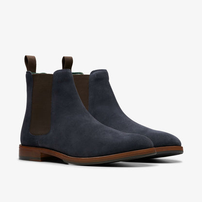 Craft James Top Chelsea Boot Navy Suede | Clarks For Sale