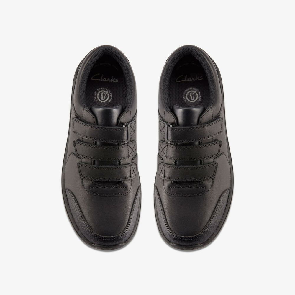 Daze Step 2 Youth Black Leather | Clarks US